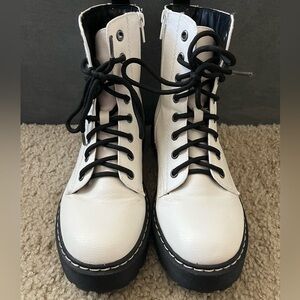 Sincerely Jules White Combat Boots Size 7